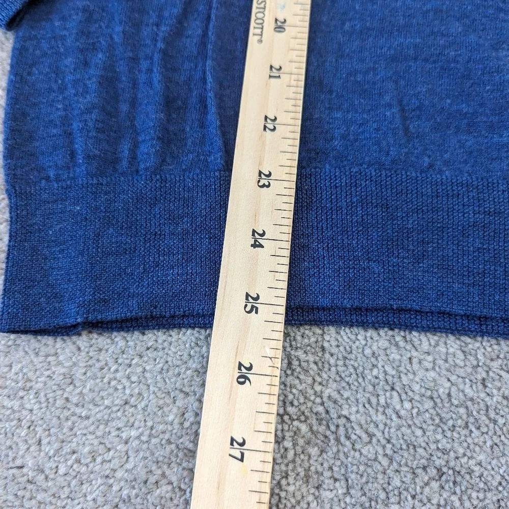 Zara Wool Blue V-neck Sweater Women's Large - Picture 8 of 8